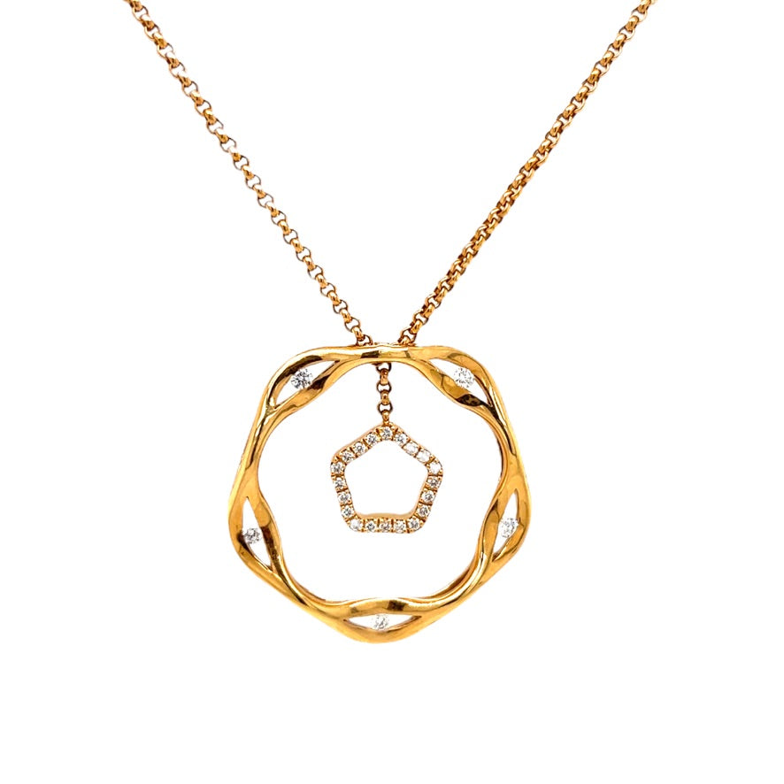 Essentia Day pendant (18K RG 0.26ct. Dia)