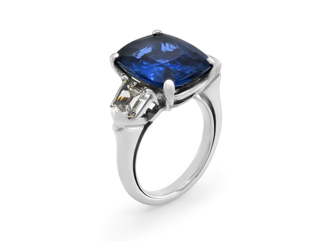 Burma Sapphire Diamond Ring