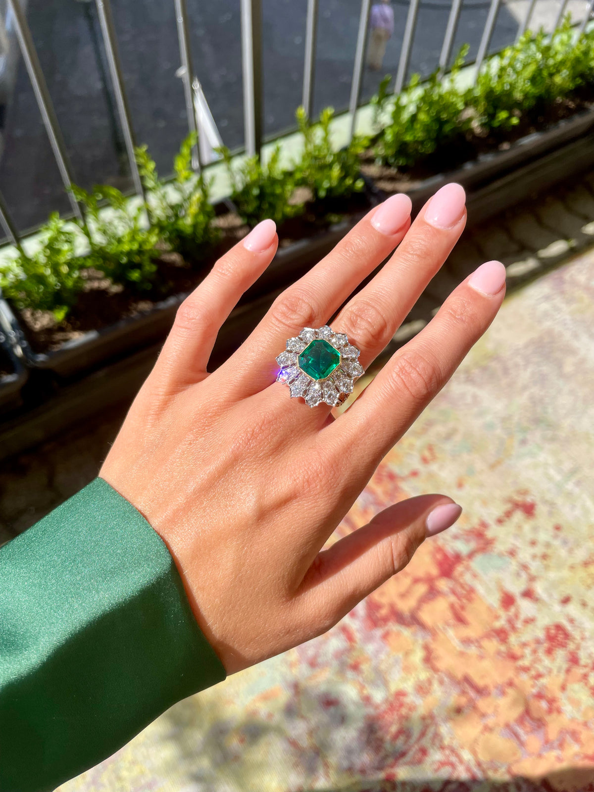 Buccellati Emerald Diamond Ring