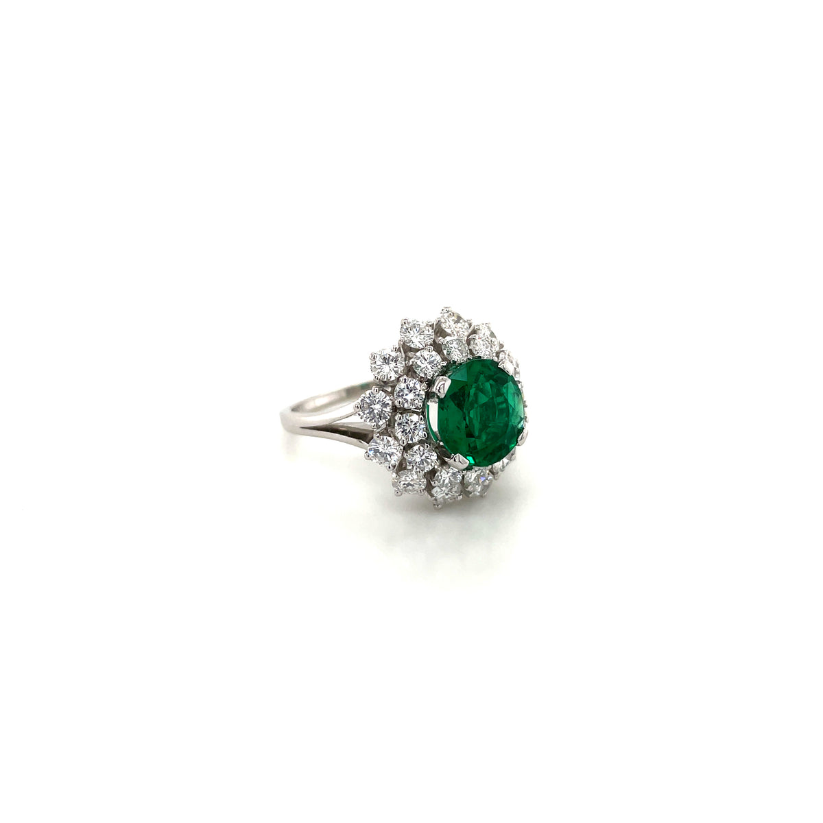 Colombian Emerald Diamond Ring