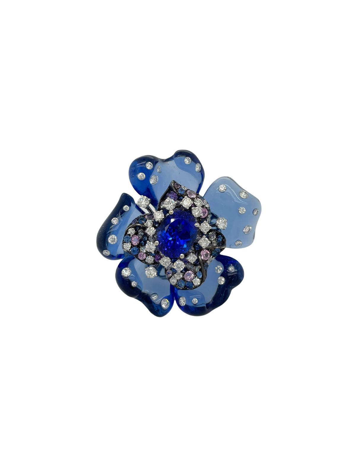 Tanzanite Flower Ring