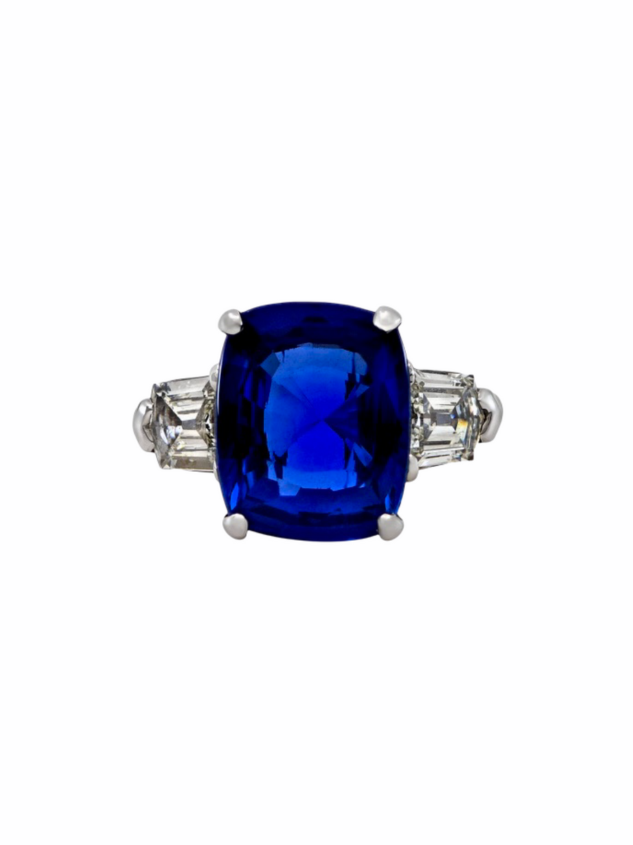 Burma Sapphire Diamond Ring