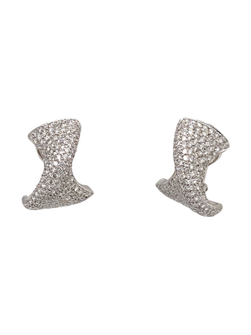 Diamond twisted earclips