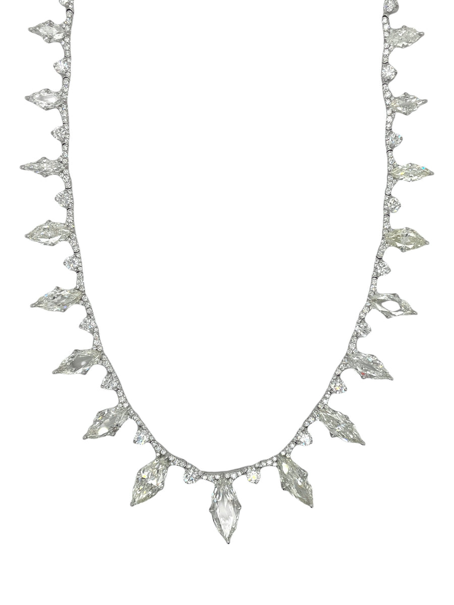 Marquis diamond necklace