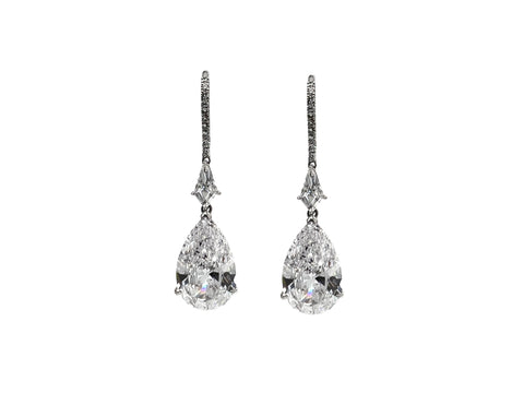 Drop Diamond Earrings