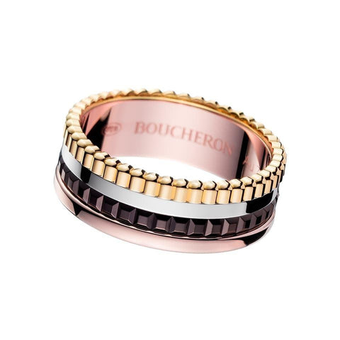 Boucheron Ring Quatre White Gold Keramik